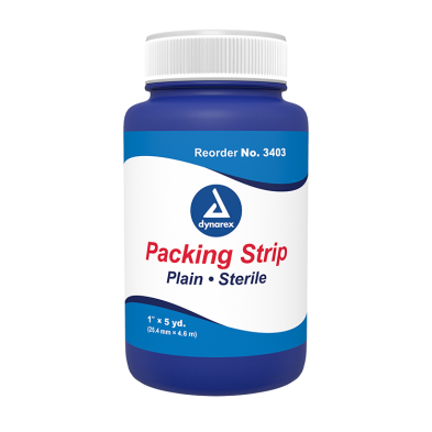 #3403 Dynarex® Packing Strip Plain Sterile - 1` x 5 yds